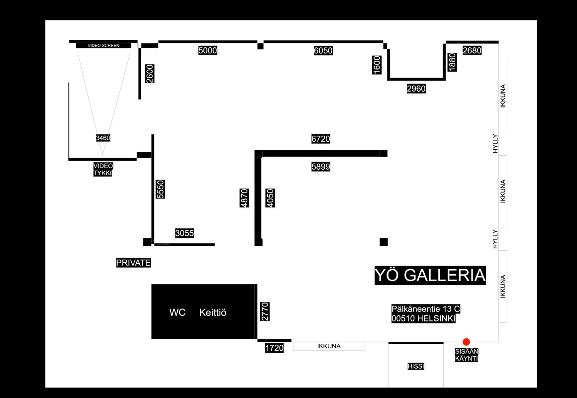 Yö Gallerian pohjapiirros